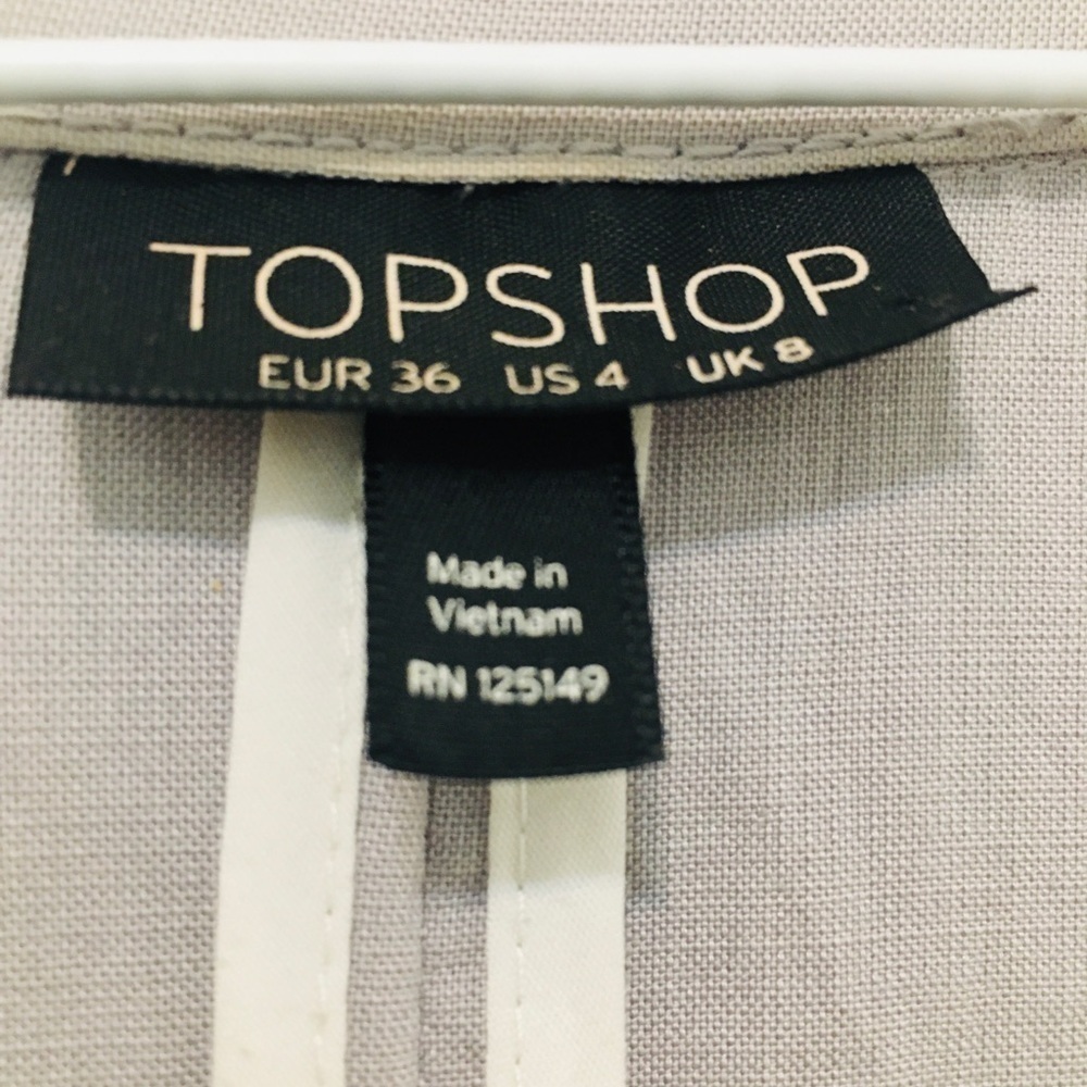 Topshop Gray Lyocell Longline Duster Trench Coat Blazer US 4 UK 8 - Picture 3 of 6